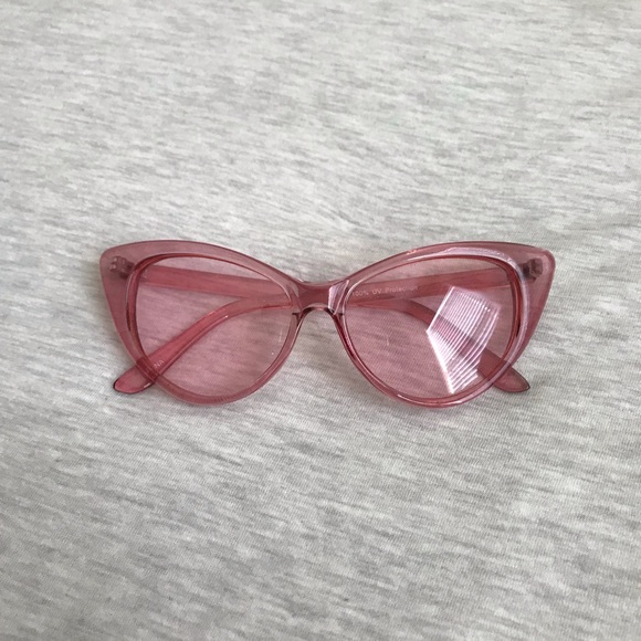 iHeartRaves Accessories - iHeart Raves Pink Cat Eye Sunglasses